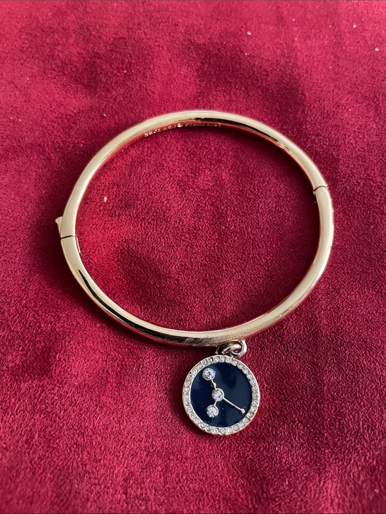 kate spade Jewelry - Kate Spade Gold Bangle Bracelet & Charm,Clasp-Slight Rubbing At Charm